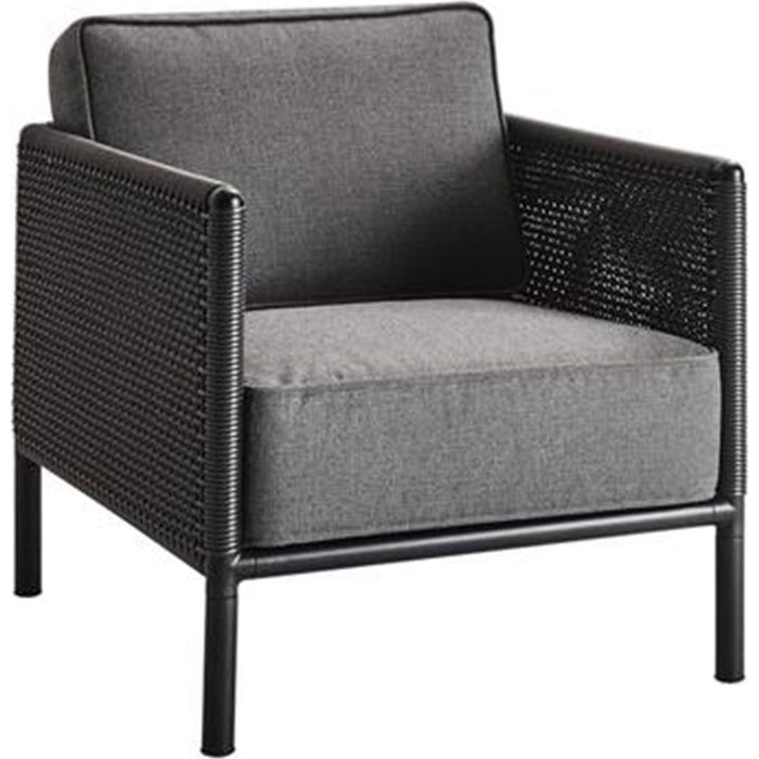 Photo of Encore Soft Rope Lounge Chair Bordeaux/Dark Grey - Outdoor Armchairs - Wood/Textile/Plastic