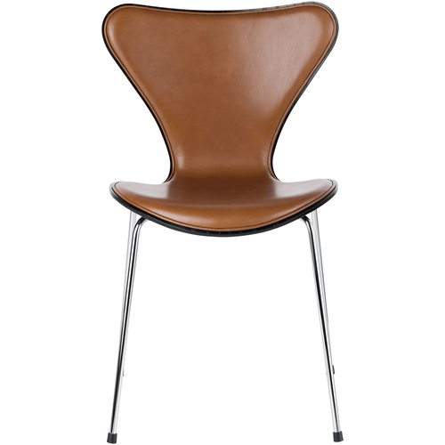 Photo of 3107 Sjuan - Front cover, Wild Walnut - Dining chairs - Arne Jacobsen - Brown - Metal/wood