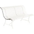 Thumbnail photo of Louisiane Bench 150 cm, Cotton White - Garden Benches - White - Metal