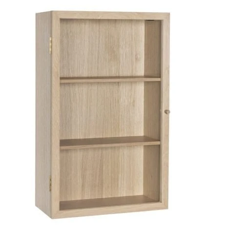 Photo of Wall Cabinet Glass/Oak Veneer - Natural