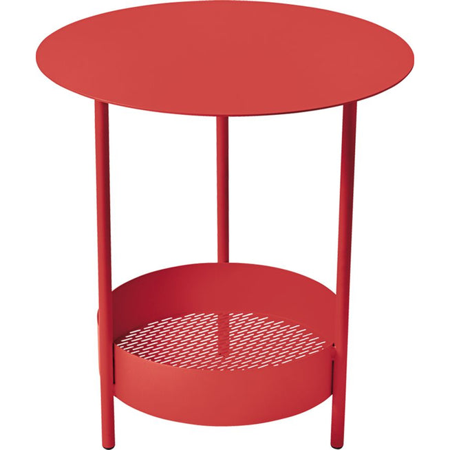 Photo of Salsa Pedestal Table Chili 43 - Small Tables & Side Tables Outdoor - Goula / Figuera - Red - Metal