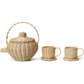 Thumbnail photo of Rattan Tea Set - Natural - Toys - Natural - W18 x D15 x H19 cm