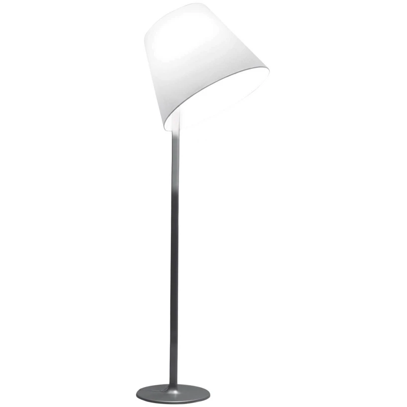 Melampo Mega Floor Lamp Aluminum Grey - Shade Lamps - Adrien Gardère - Silver