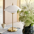 Thumbnail photo of Clam Table Lamp 50 Cm Opal-brass