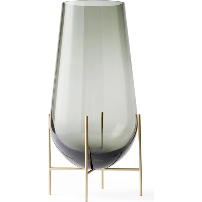 Photo of Echasse Series - Vase - S - Smoke/Brushed Brass