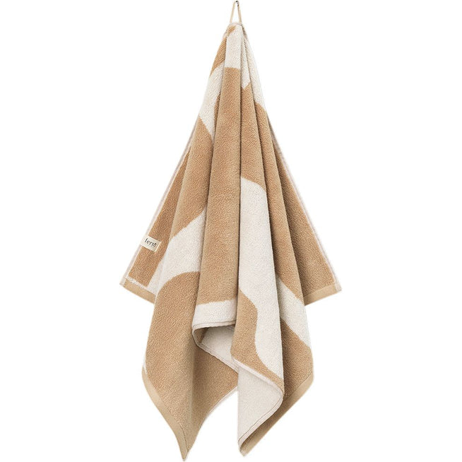 Photo of Ebb Towel - Towel - Sand/off-white - W50 x D1 x H100 cm