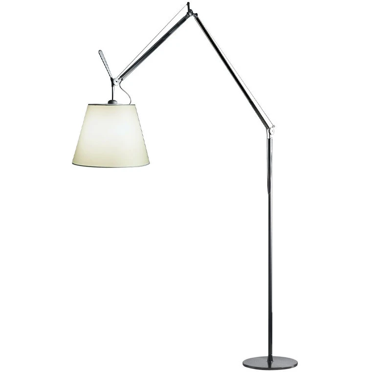 Tolomeo Mega Floor Lamp Parchment Black, Ø42cm