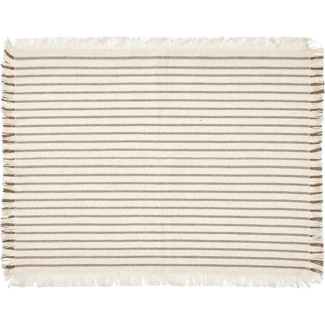 Photo of Elouise Placemats Off White/Grey Set of 8 Pieces