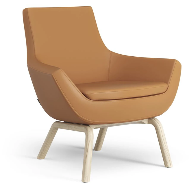 Photo of Happy Armchair Sh: 42 cm - Lacquered Ash/soft 54035