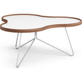 Thumbnail photo of Flower Table 84x90 Cm White, 39cm, Walnut Edge