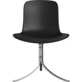 Thumbnail photo of Pk9, Leather, Aura Black - Dining chairs - Poul Kjærholm - Black - Leather/metal/synthetic