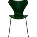 3107 Seven, Coloured Ash, Venetian Red, Underframe Warm Graphite - Dining chairs - Arne Jacobsen - Red - Metal/wood