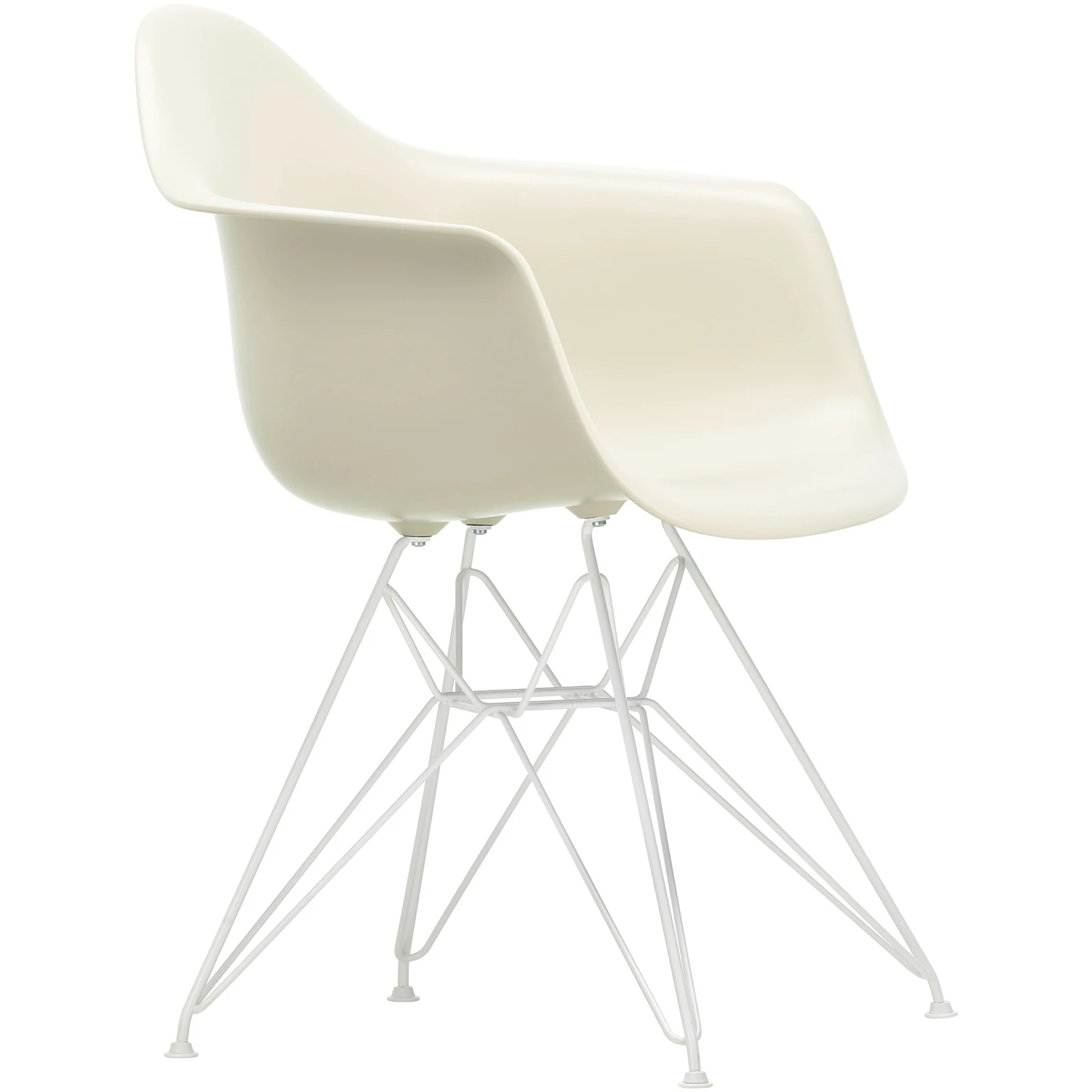 Eames Plastic Armchair Dar - 11 Pebble - White Base - Matstolar - Charles & Ray Eames - Vit - Metall/plast