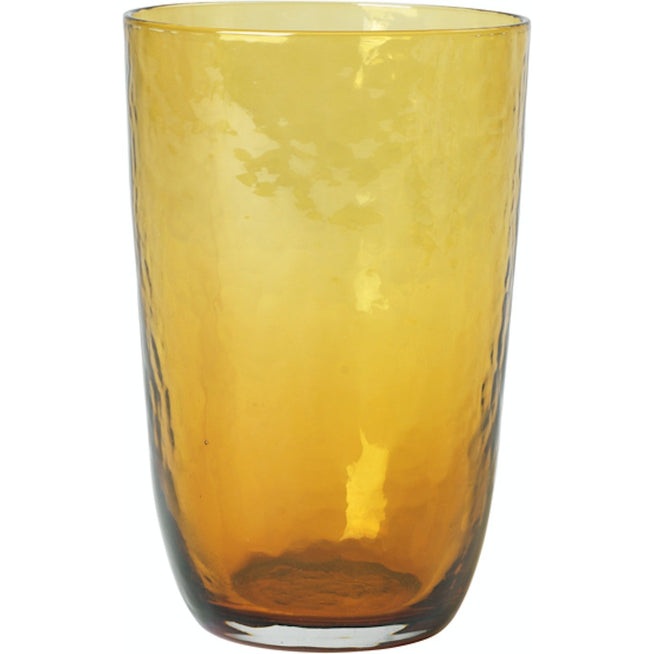 Photo of Hammered Glasses 50cl Amber - Set of 12 Pieces