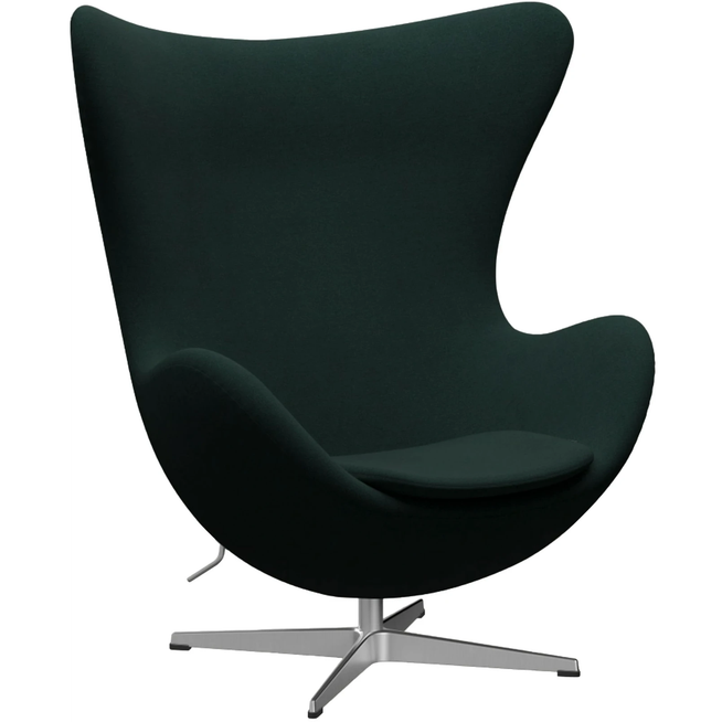Photo of 3316 Ägget, Christianshavn 1161 Satin Polished Aluninium - Swivel chairs - Arne Jacobsen - Metal/foam