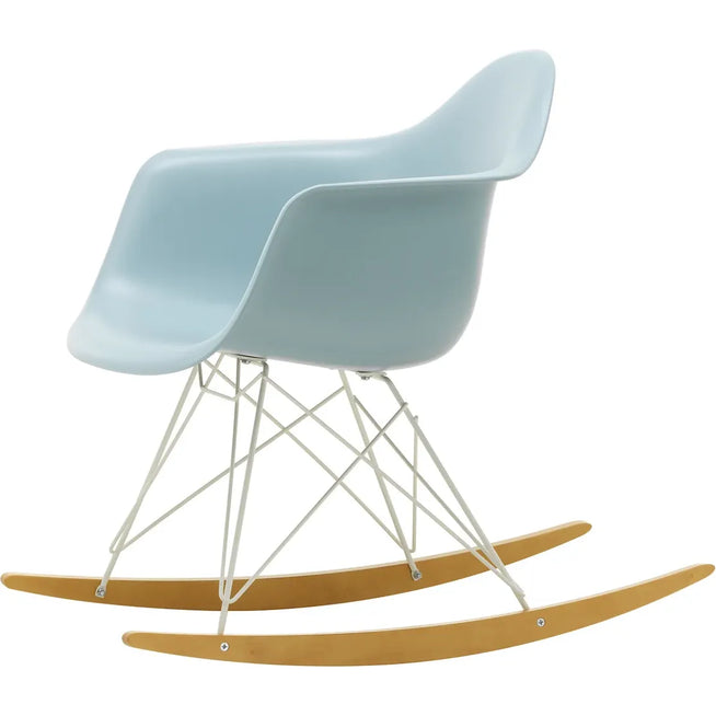 Photo of Eames Plastic Armchair Rar - 23 Ice Grey - White Base - Golden Maple - Matstolar - Charles & Ray Eames - Grå - Metall/trä/plast
