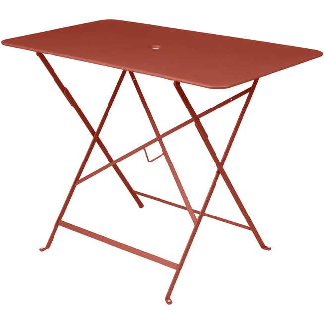 Photo of Bistro Table 97 x 57 cm, Red Ochre - Garden Table - Red - Metal