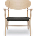 Thumbnail photo of Carl Hansen - Ch22, White Oiled Oak, Chord Black - Armchairs - Hans J. Wegner - Wood-coloured - Natural material/wood