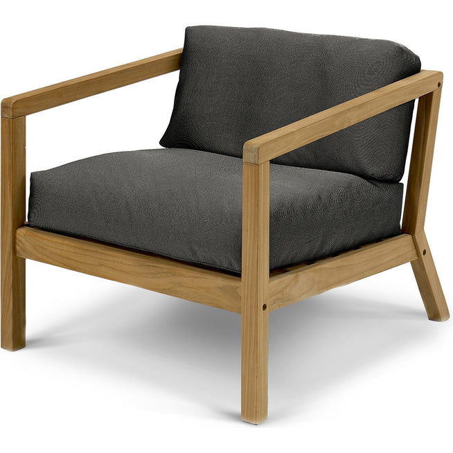 Photo of Virkelyst Chair - Charcoal - Outdoor Armchairs - Says Who - Wood