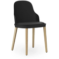 Thumbnail photo of Allez Stol Eg Polstret Ultra Leather  - Spisebordsstol - Sort - H: 79 X L: 45 X D: 50 X Sh: 45,5 Cm
