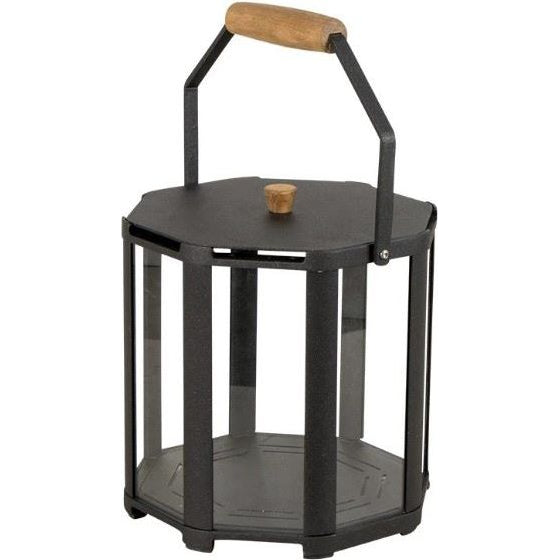 Photo of Lightlux Lantern M/teak - Lantern - Lava Grey, Aluminium