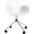 Thumbnail photo of Form Armchair Swivel 4w Alu - Kontorstol - White / Aluminum - H79 X W56 X D52 X Sh44 Cm