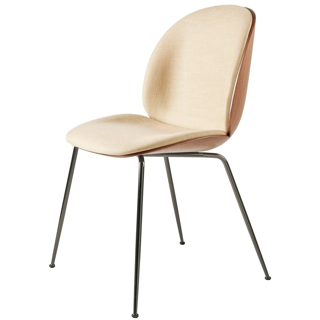 Beetle Dining Chair Conic Base - Front Upholstered