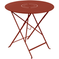 Thumbnail photo of Floréal Table Ø 77 cm, Red ochre - Outdoor dining table - Red - Metal