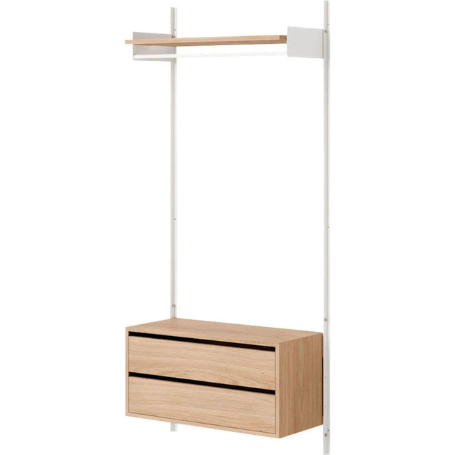 Photo of Wardrobe Shelf Cabinet W. Drawers - Shelving System - Oak