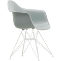 Eames Plastic Armchair Dar - 24 Light Grey - White Base - Matstolar - Charles & Ray Eames - Grå - Metall/plast