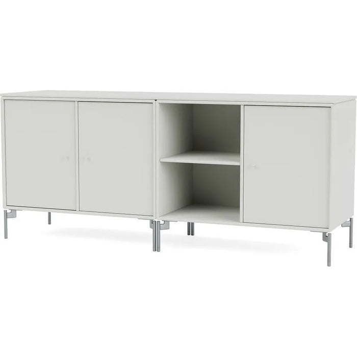 Photo of Save Lowboard - Nordic / Matt Chrome Legs - Sideboards - Peter J. Lassen - Grey - Mdf