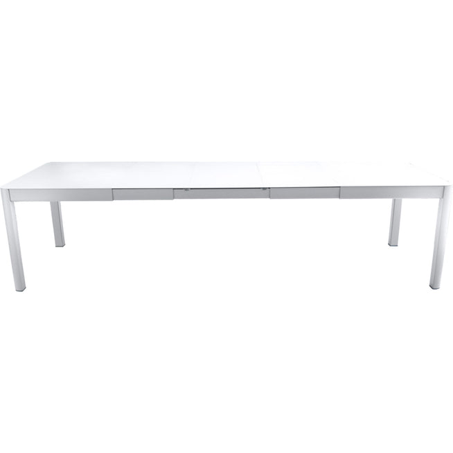 Photo of Ribambelle Table With 3 Extensions, Cotton White - Matbord Utomhus - Vit - Metall