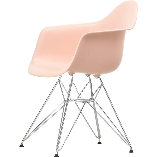Photo of Eames Plastic Armchair DAR - 41 Pale Rose - Chrome Base - Dining Chairs - Metal/plastic