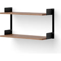 Thumbnail photo of New Works Wall Shelf - Hylde - 46 - Walnut / Black - H46 X W83.5 X D30.5 Cm