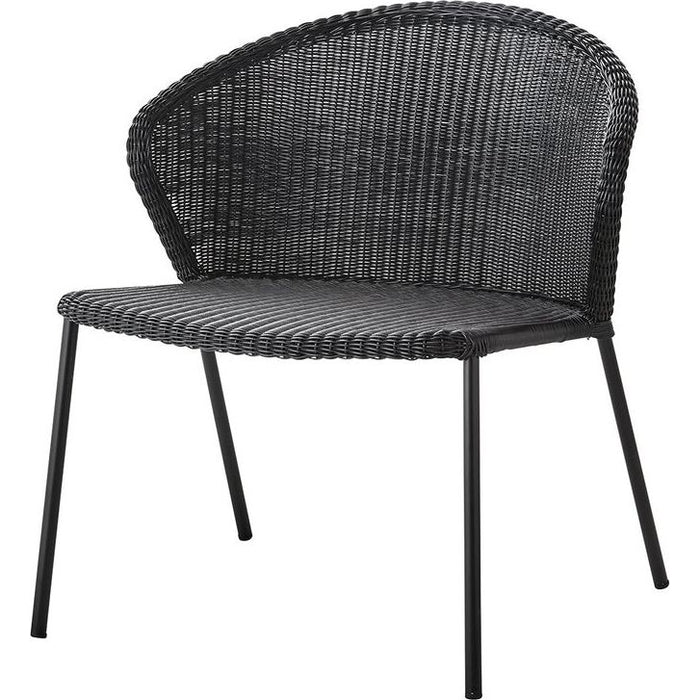 Photo of Lean Stol - Spisebordsstol - Loungestol - Sort - Cane-line Weave - B: 70 X D: 69 X H: 74 X Sh: 39,5 Cm