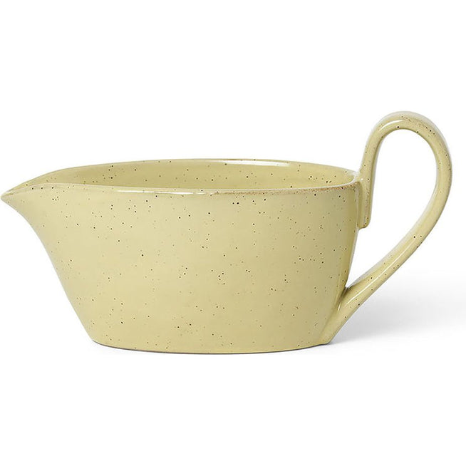 Photo of Flow Sauce Boat - Sovseskål - Yellow Speckle - W18,5 X H10 X D9 Cm