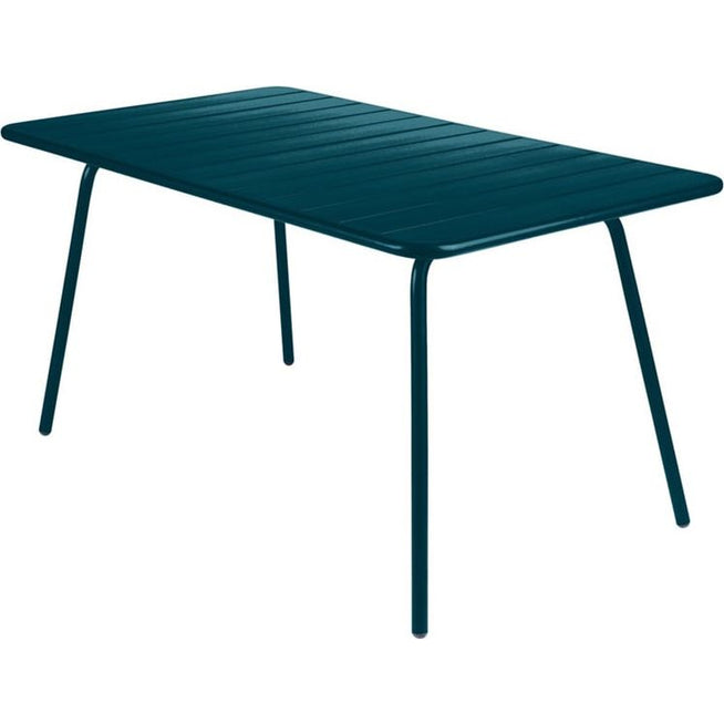 Photo of Luxembourg Table 143 x 80 cm, Acapulco Blue - Outdoor dining table - Frédéric Sofia - Blue - Metal