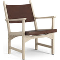 Caryngo Arm Chair White Pigmented Oak-leather