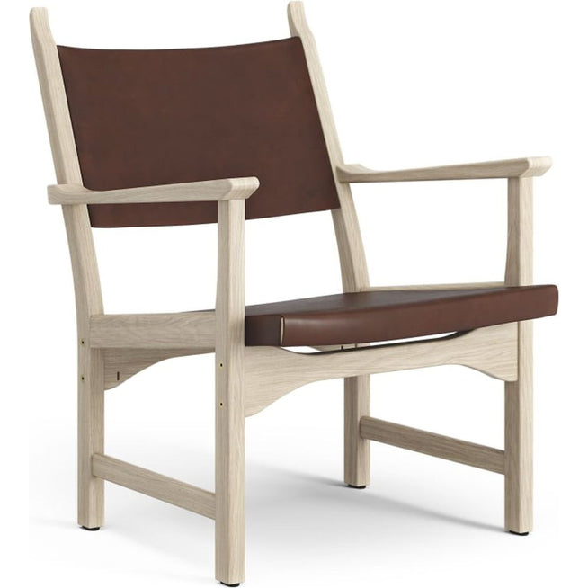 Photo of Caryngo Arm Chair White Pigmented Oak-leather