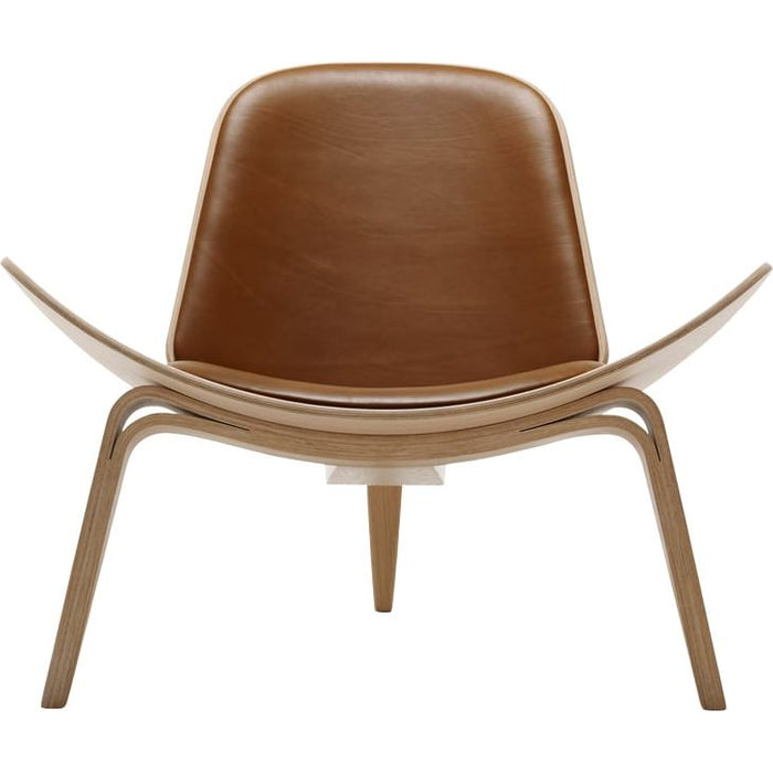 Photo of Ch07 Armchair Thor 307 Leather-White Oiled Oak