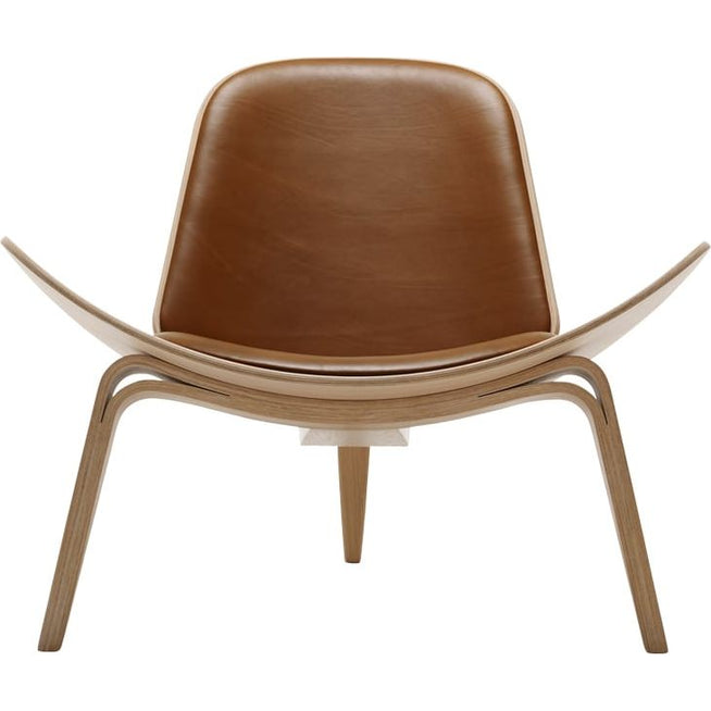 Photo of Ch07 Armchair Thor 307 Leather-White Oiled Oak