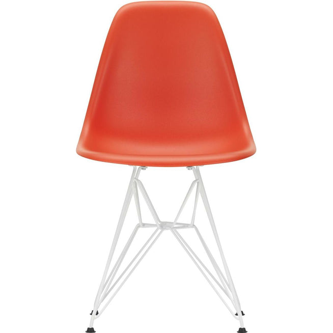 Photo of Eames Plastic Chair Dsr - 03 Poppy Red - White Base - Matstolar - Charles & Ray Eames - Röd - Metall/plast