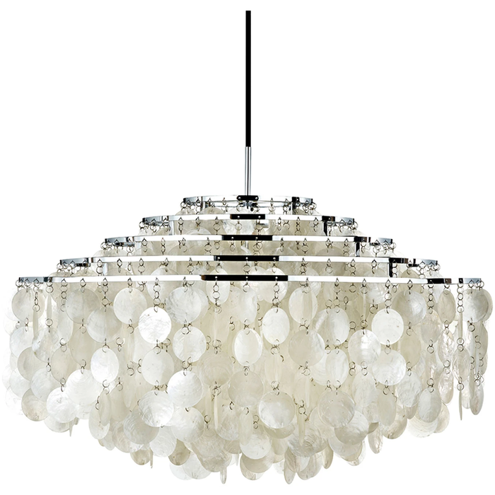 Photo of Fun 11dm Pendant  - Pendellampor - Verner Panton - Silver,beige
