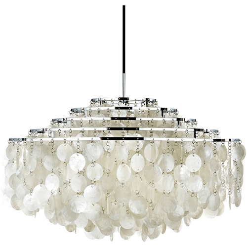 Photo of Fun 11dm Pendant  - Pendellampor - Verner Panton - Silver,beige