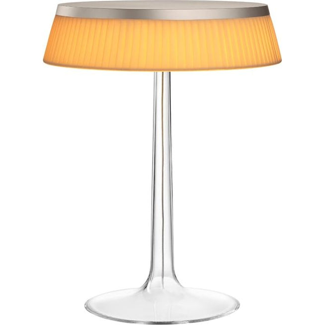 Photo of Bon Jour T Table Lamp Orange Fabric Shade - Matte Chrome