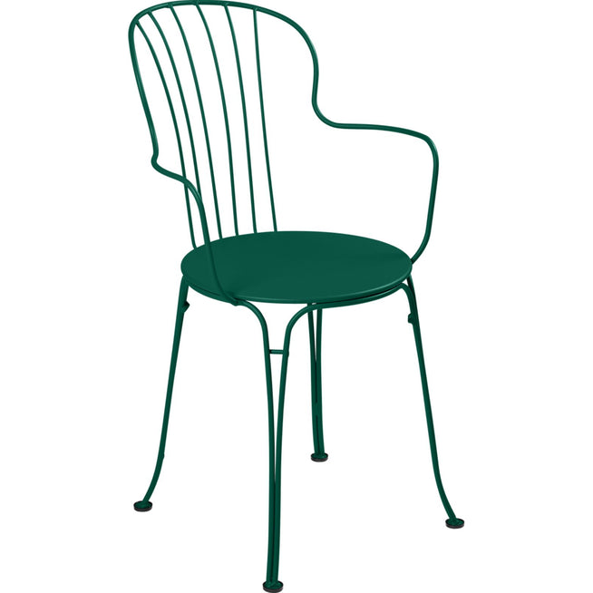 Photo of Opéra+ Armchair, Cedar Green - Outdoor dining chairs - Green - Metal