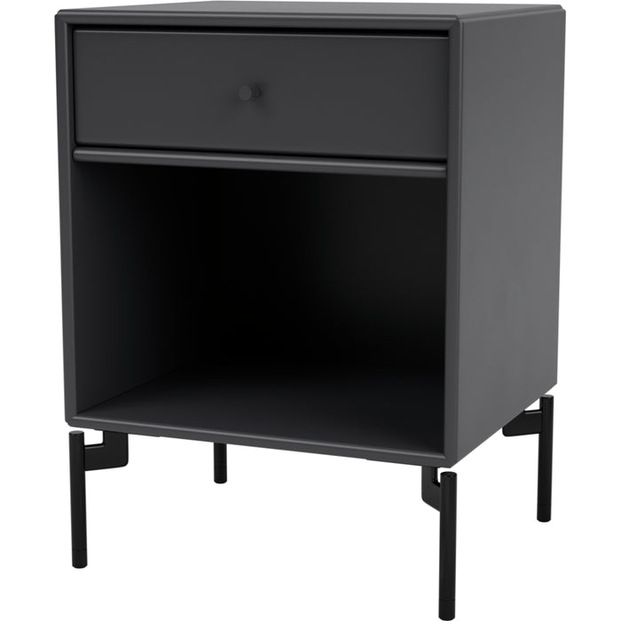 Photo of Dream Nightstand - Anthracite / Black Legs - Bedside Table - Peter J. Lassen - Black - Mdf