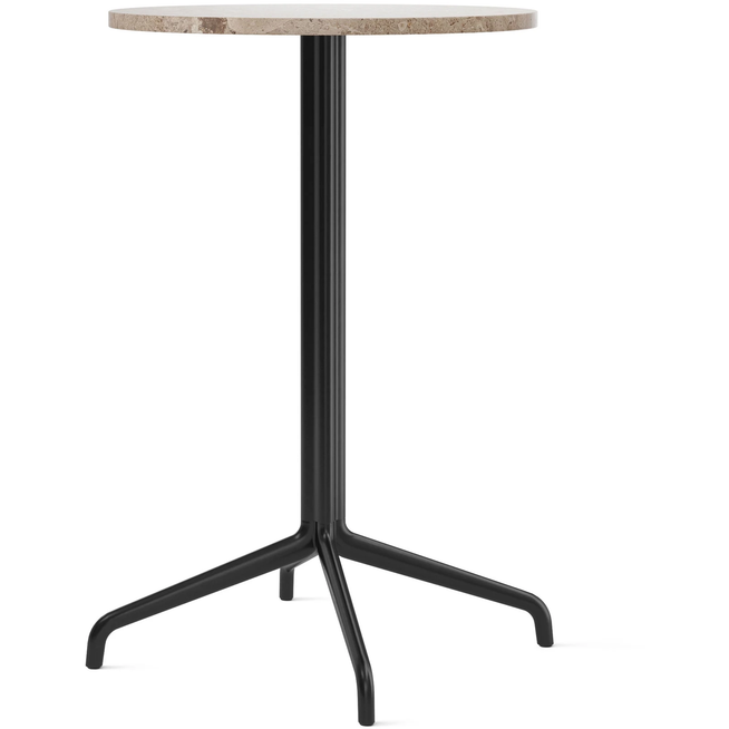 Photo of Harbour Column Counter Table 4-star - Black/sand - Ø60 Cm - Barbord - Norm Architects - Svart - Metall/sten