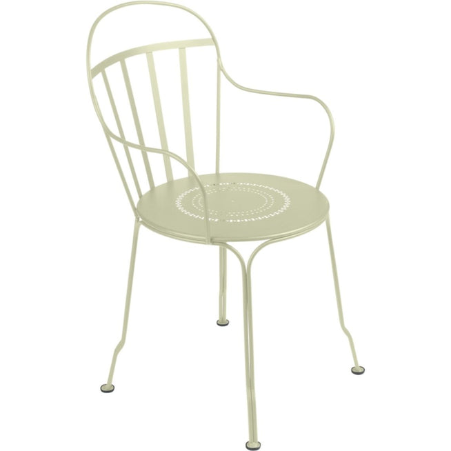 Photo of Louvre Armchair Willow Green 65 - Outdoor Dining Chairs - Green - Metal