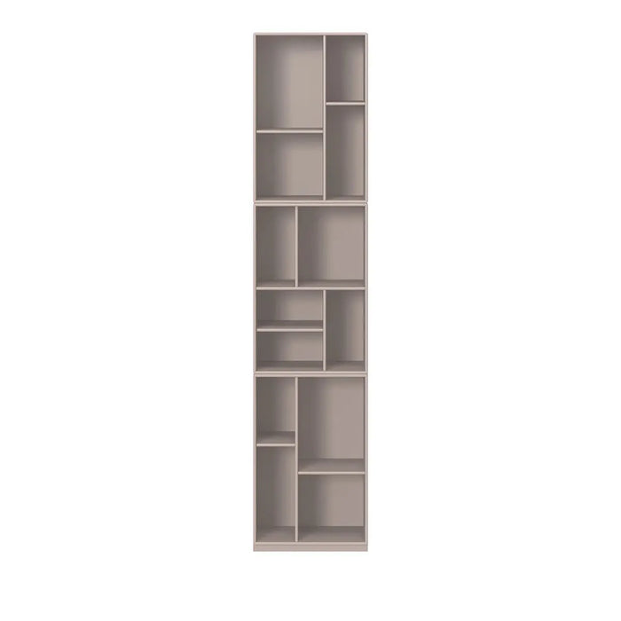 Photo of Loom Slim Bookcase - Plinth H7 Cm - Mushroom - Bookcases - Beige - Mdf